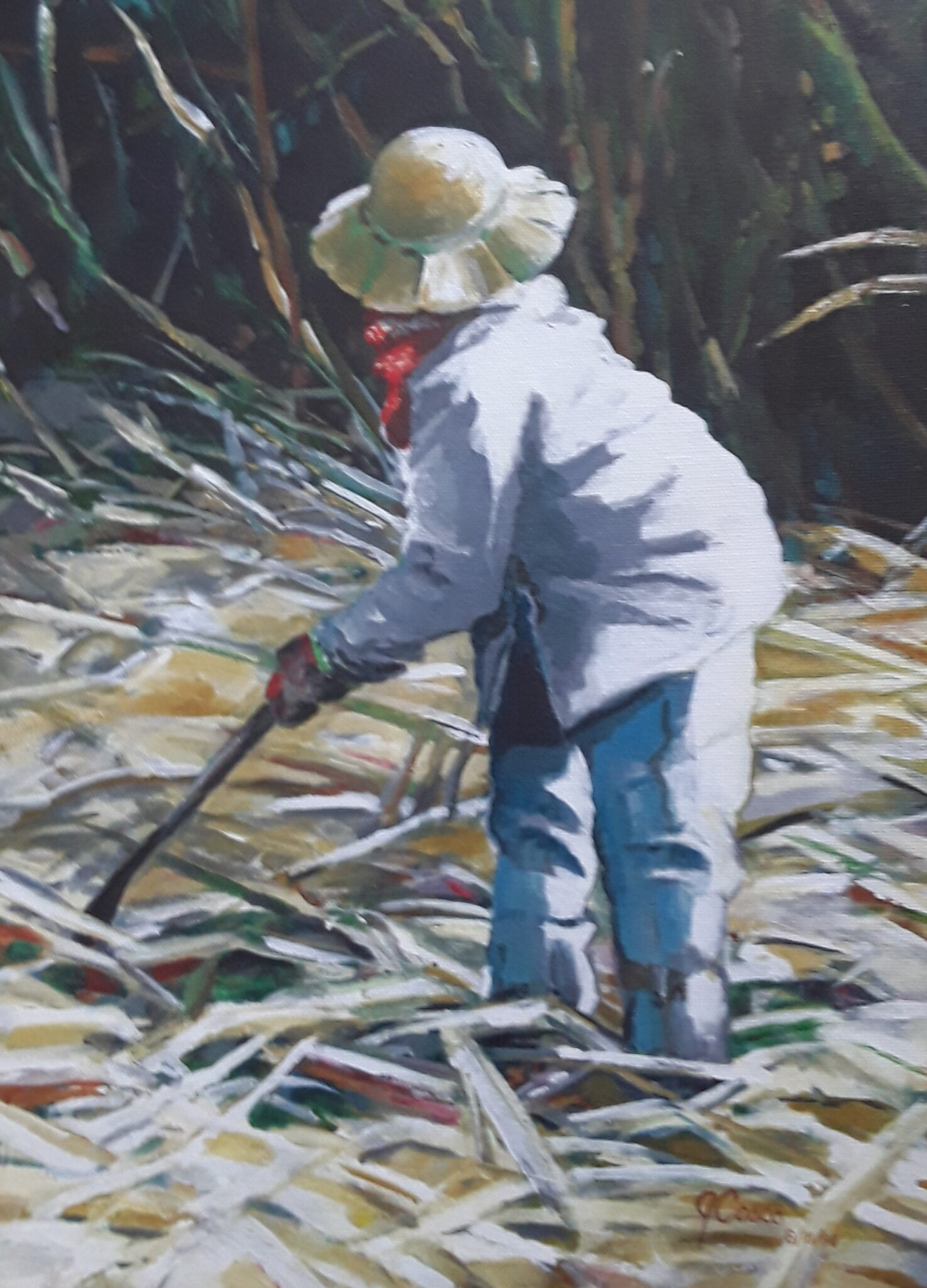 Cane Worker – “Cane Whispers” by Janis Casco Blayer | Maui Arts League 